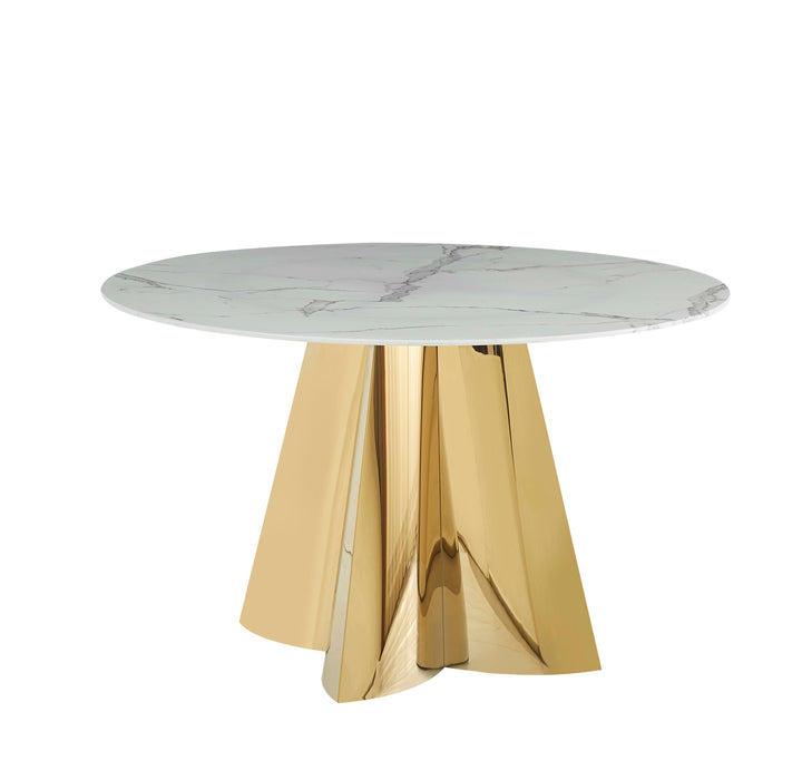 Table à manger CAPUCINE Gold Marbre blanc - image 1