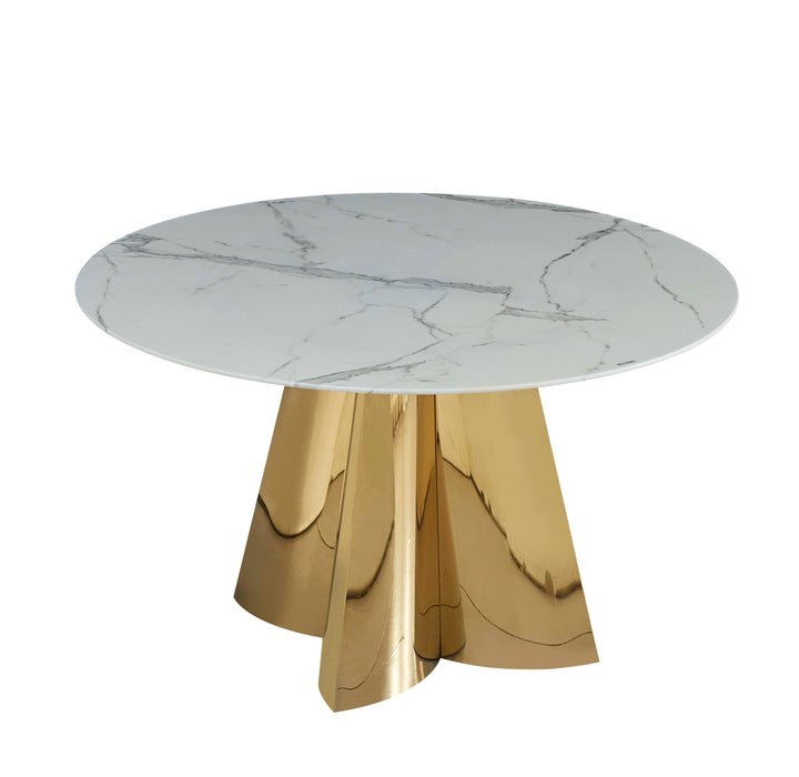 Table à manger CAPUCINE Gold Marbre blanc - image 2