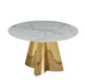 Table à manger CAPUCINE Gold Marbre blanc