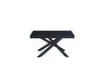 TABLE EXTENSIBLE A RALLONGE BALNI METAL NOIR BOIS NOIR 140/220X90cm - image 1
