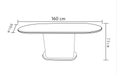 TABLE REPAS LOKA PLATEAU/BASE MDF EFFET NOYER PIED MDF EFFET NOYER 160X90X75cm - image 3