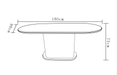 TABLE REPAS LOKA PLATEAU/BASE MDF EFFET NOYER PIED MDF EFFET NOYER 180X90X75cm - image 3