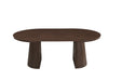 TABLE REPAS EXTENSIBLE AMBRE PIED MDF EFFET NOYER PLATEAU MDF EFFET NOYER 120/160/200X120X75