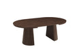 TABLE REPAS EXTENSIBLE AMBRE PIED MDF EFFET NOYER PLATEAU MDF EFFET NOYER 120/160/200X120X75