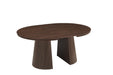 TABLE REPAS EXTENSIBLE AMBRE PIED MDF EFFET NOYER PLATEAU MDF EFFET NOYER 120/160/200X120X75