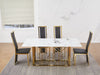 Lot de chaises Dana simili cuir contour Gold - image 5