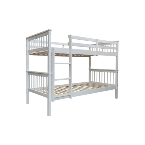 LIT SUPERPOSE BATNA EN BOIS 1+1 BLANC 90X190cm - image 1