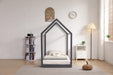 Lit cabane ROBINSON en bois 90x190 cm avec sommier intégré - image 4