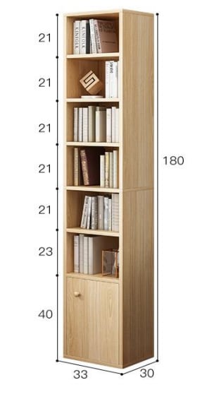 BIBLIOTHEQUE WOODLINE  EN BOIS 180CM