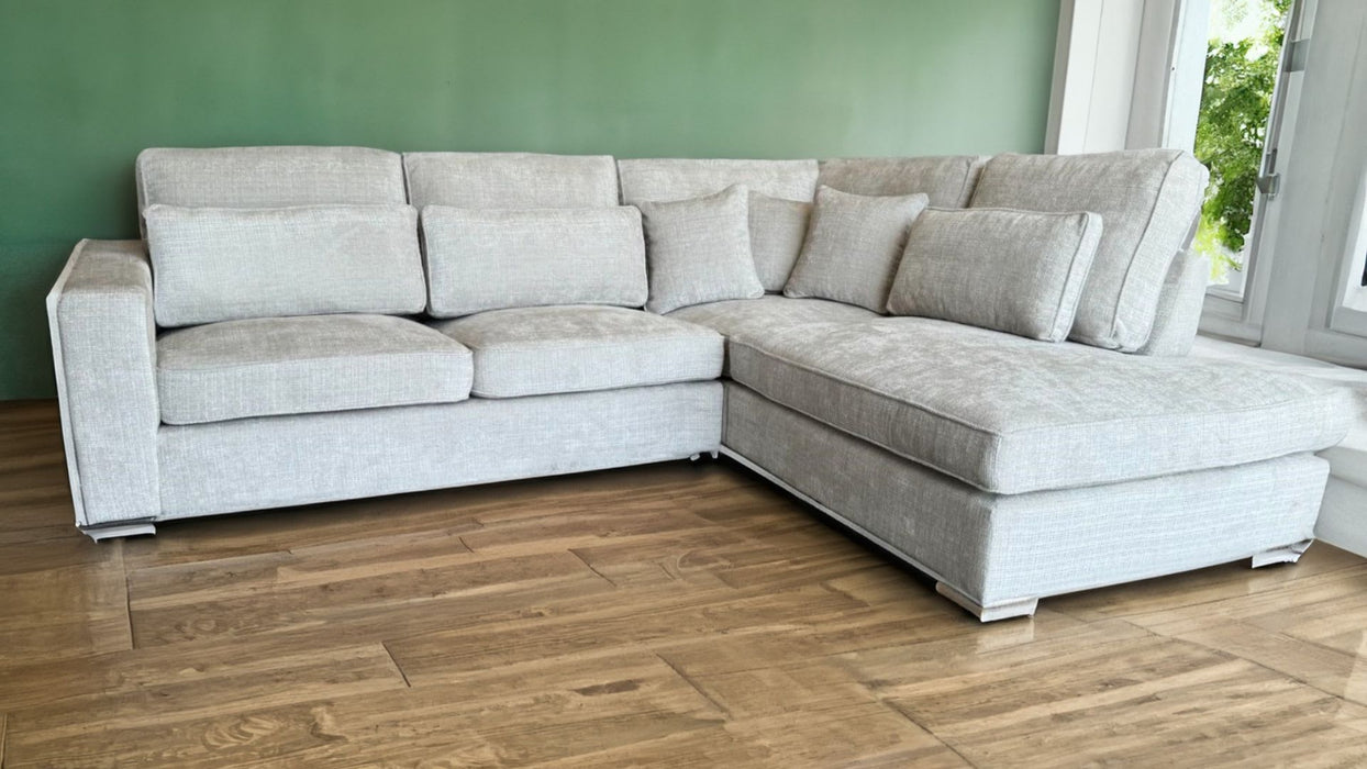 CANAPE MARBELLA ANGLE DROIT TISSUS LIGHT GRIS 315X230 - image 2
