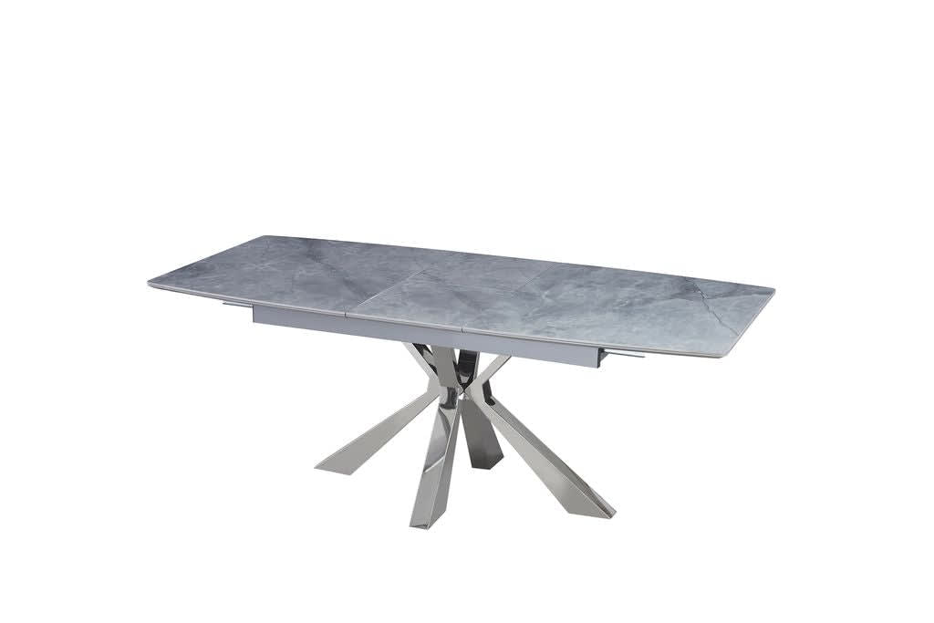 Table extensible BIANCA Chrome plateau Céramique - image 1