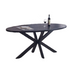 Table à manger en bois GAIA pieds en métal noir noir
