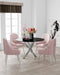 CHAISE LUXURY CHROME VELOURS ROSE - image 5