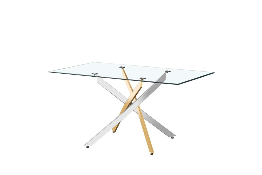 Table à manger JESSICA Gold Chrome transparent - image 2