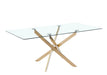 Table Repas JESSICA XXL Gold et plateau en verre 180 cm 6 à 8 couverts - image 3