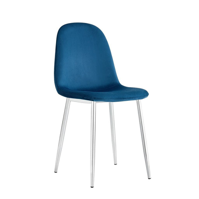 Lot de chaises SCANDINAVE en velours pieds chrome - image 1