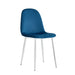 Lot de chaises SCANDINAVE en velours pieds chrome - image 1