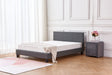 LIT MELBOURNE SIMILICUIR GRIS 140x190cm - image 3