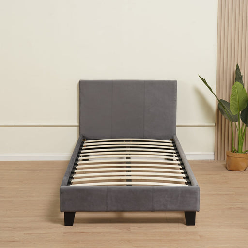 LIT MELBOURNE VELOURS GRIS 90*190cm