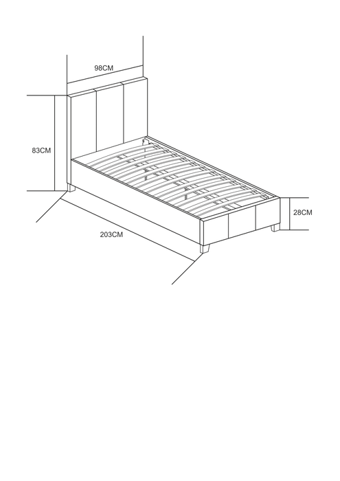 LIT MELBOURNE VELOURS GRIS 90*190cm