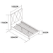 LIT SIMPLE SQUARE PIED BOIS SIMILICUIR BLANC 90X190CM - image 3