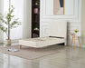 LIT SIMPLE SQUARE PIED BOIS SIMILICUIR BLANC 90X190CM - image 2