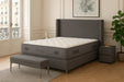 LIT COFFRE COCO BOX VELOURS ANTHRACITE 140x190cm