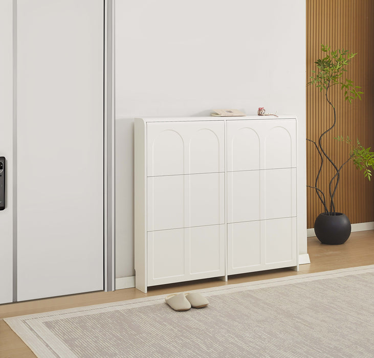 MEUBLE A CHAUSSURES BEYROUTH MDF BLANC 120cm - image 4