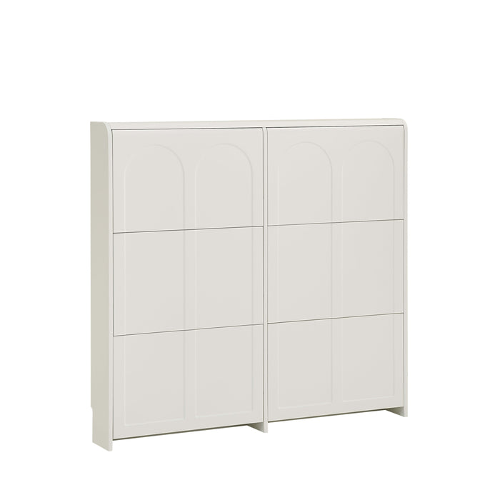 MEUBLE A CHAUSSURES BEYROUTH MDF BLANC 120cm - image 2