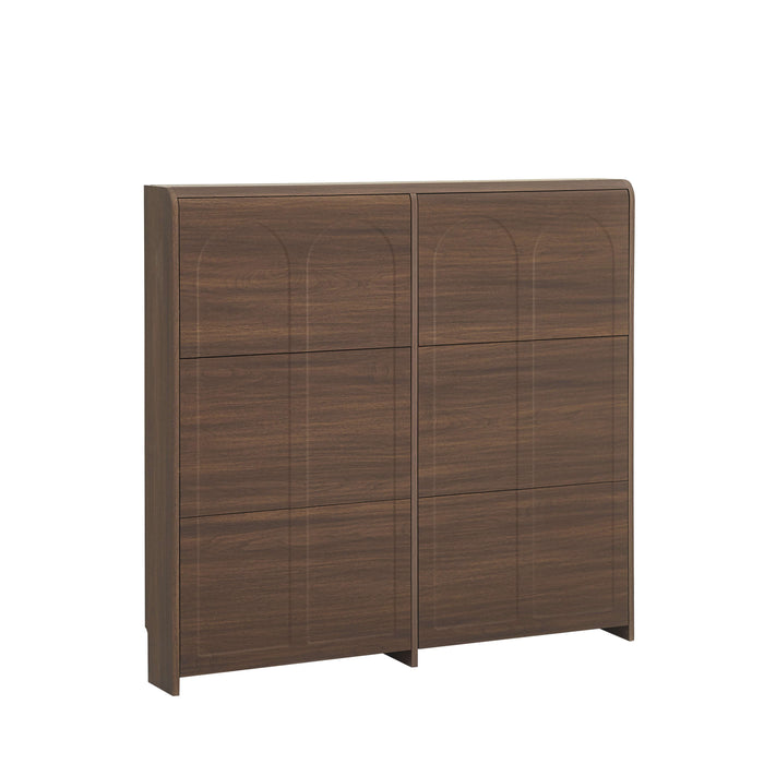 MEUBLE A CHAUSSURES BEYROUTH MDF EFFET NOYER 80cm - image 2