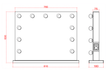 MIROIR VANITY 11 AMPOULES LED 81x63x18cm - image 4