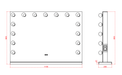 MIROIR RECTANGLE BLUETOOTH AVEC ENCEINTE ET LED 110x20x80 cm - image 4