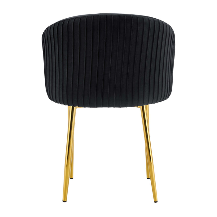 CHAISE AVEC ACCOUDOIR CARLITA NOIR PIED GOLD - image 3