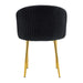 CHAISE AVEC ACCOUDOIR CARLITA NOIR PIED GOLD - image 3