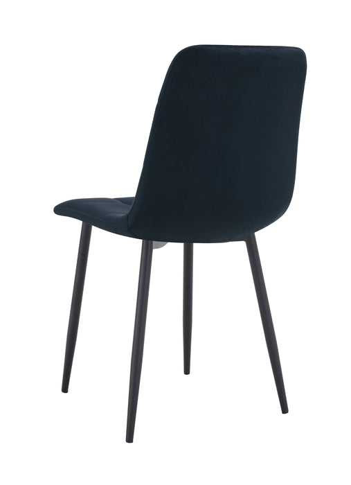 CHAISE ELISA PIED METAL NOIR VELOURS NOIR - image 2