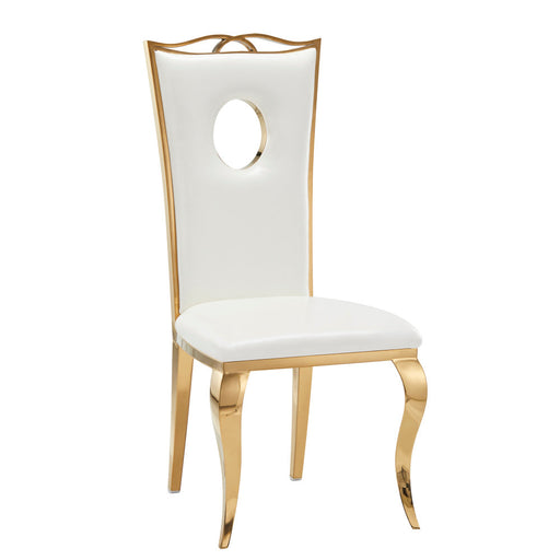 Chaise baroque ROYAL Gold Simili blanc