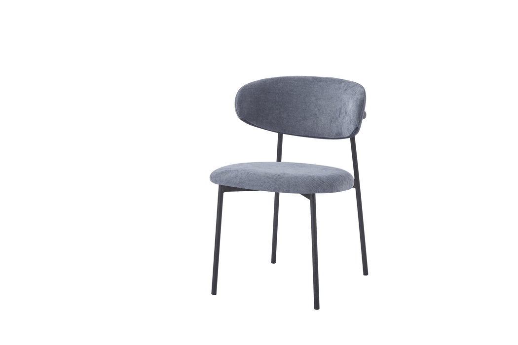 CHAISE LULU PIEDS METAL NOIR SERGE ANTHRACITE - image 2