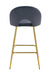 TABOURET DE BAR TEDDY PIED GOLD VELOURS ANTHRACITE - image 2