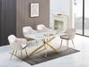 Table Repas JESSICA XXL Gold et plateau en verre 180 cm 6 à 8 couverts - image 1