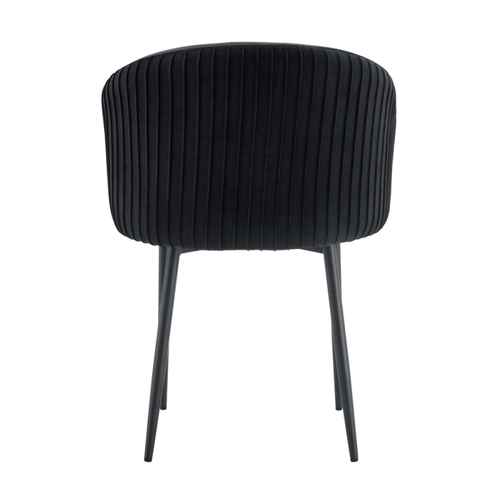 CHAISE AVEC ACCOUDOIR CARLITA NOIR PIED METAL NOIR - image 3