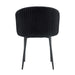 CHAISE AVEC ACCOUDOIR CARLITA NOIR PIED METAL NOIR - image 3