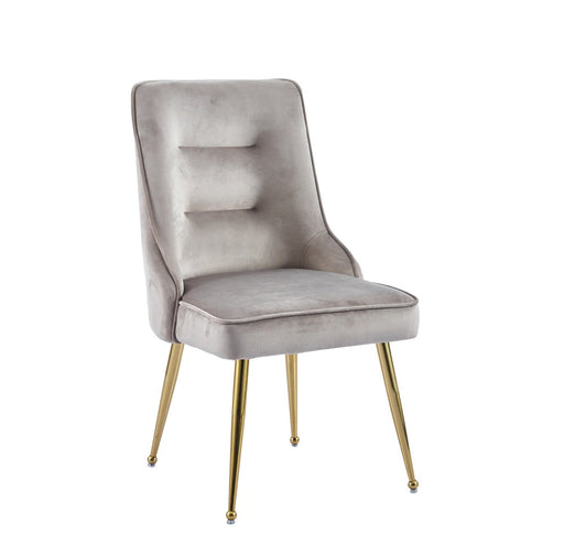 Chaise luxury ZIP en velours pieds Gold moka