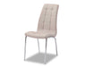 Chaise EMMA simili cuir taupe