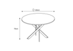 Table a manger ronde JESSICA chrome XXL 120 cm 4 couverts - image 3