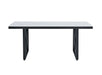 TABLE REPAS LEVANTO METAL NOIR MARBRE BEIGE 180x90x75 cm - image 1