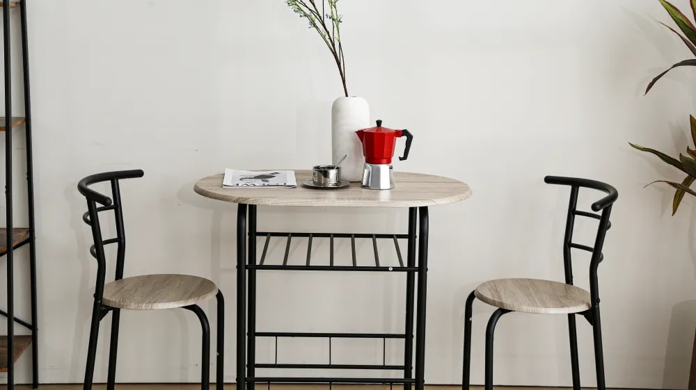 Ensemble table + 2 chaises CARRY Mdf l 80 cm - image 4