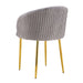 CHAISE AVEC ACCOUDOIR CARLITA GRIS PIED GOLD - image 2