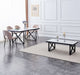 TABLE REPAS LEVANTO METAL NOIR MARBRE BEIGE 180x90x75 cm - image 4