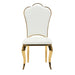 Chaise Prestige gold simili cuir   SAKURA blanc