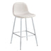 TABOURET DE BAR SCANDINAVE PIED CHROME VELOURS BEIGE - image 1
